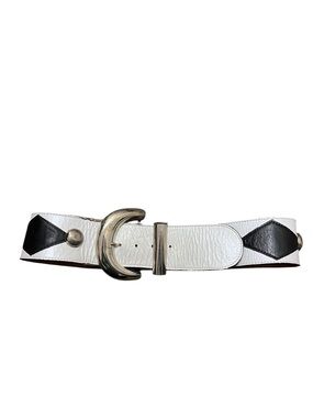 Vintage Streets Ahead Geometric Studded Leather Belt